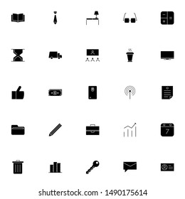 solid business icon isolated on white background. modern glyph icons template suitable for business, work, office, document, presentation and website.