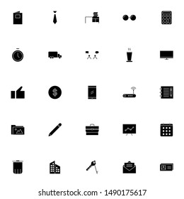 solid business icon isolated on white background. modern glyph icons template suitable for business, work, office, document, presentation and website.