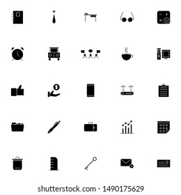 solid business icon isolated on white background. modern glyph icons template suitable for business, work, office, document, presentation and website.
