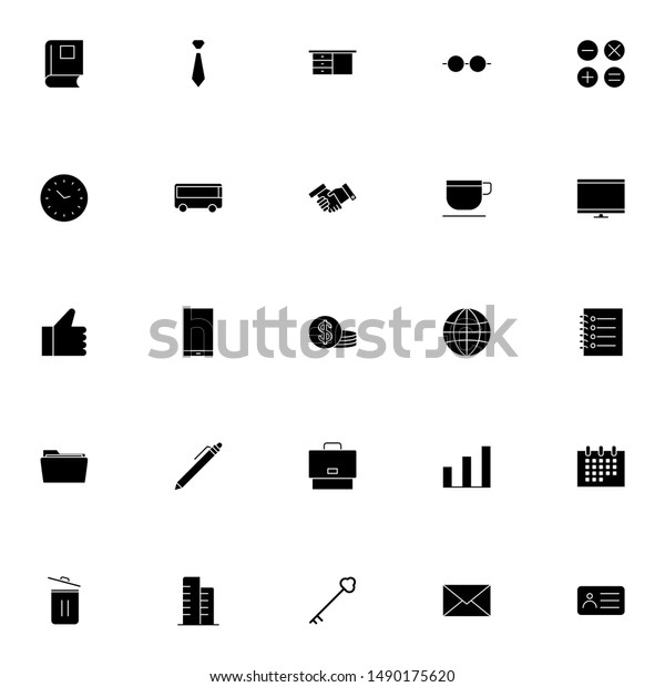 solid business icon isolated on
white background. modern glyph icons template suitable for
business, work, office, document, presentation and
website.