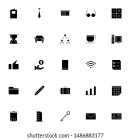 solid business icons set. icon set for business, company, office, work and web.