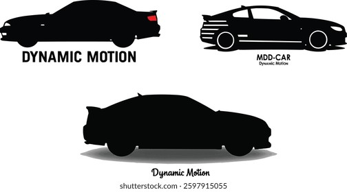 Solid Car Silhouette - Dynamic Motion