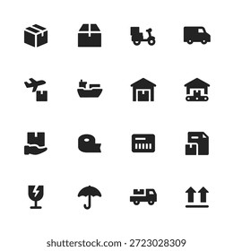 Solid Cart and Checkout Icons for E-commerce Marketplace