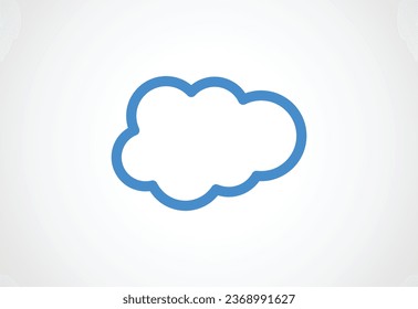 Solid Cloud logo design, Vector design template