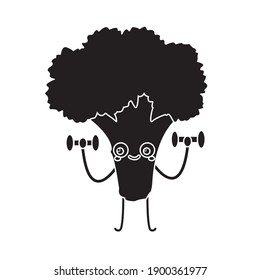 Solid Color Broccoli Icon Design
