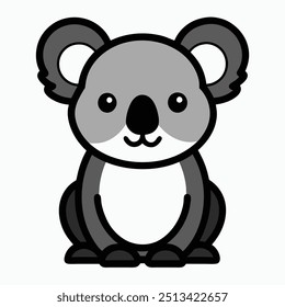 Solid color Koala animal vector design