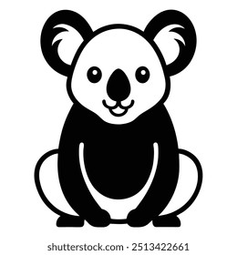 Solid color Koala animal vector design