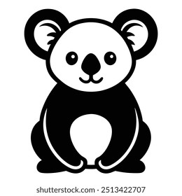 Solid color Koala animal vector design