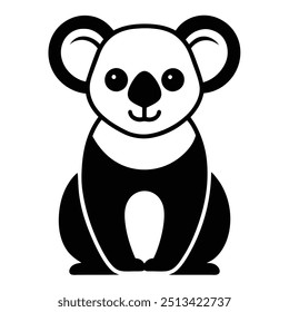 Solid color Koala animal vector design