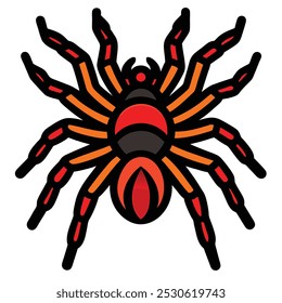 Solid color Tarantula animal vector design