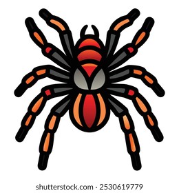 Solid color Tarantula animal vector design