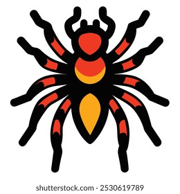 Solid color Tarantula animal vector design