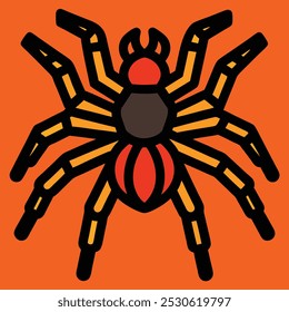 Solid color Tarantula animal vector design
