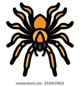 Solid color Tarantula animal vector design