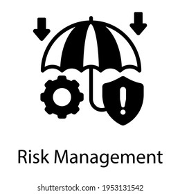 A solid conceptual icon of risk management