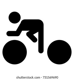 solid cycling sport icon