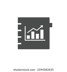 A Solid Depiction of a Bar Chart Inside a Notebook, Representing Financial Performance Tracking in Bookkeeping