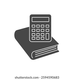 A Solid Depiction of a Calculator on Top of a Book, Representing Accounting Calculations and Accurate Financial Tracking