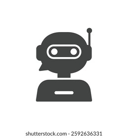 A Solid Depiction of a Chatbot Icon, Representing Ai-Driven Virtual Assistants