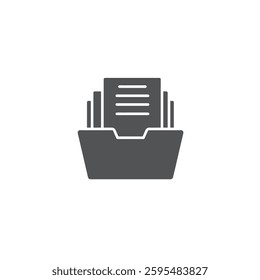 A Solid Depiction of a Filing Cabinet With Financial Documents, Representing Bookkeeping Organization and Archival
