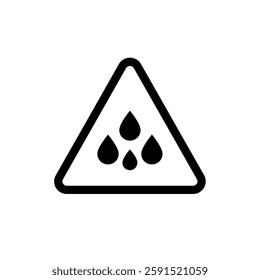 A Solid Depiction of a Gas Leak Warning Sign, Representing Toxic Exposure