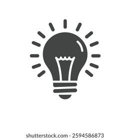 A Solid Depiction of a Light Bulb, Representing Business Innovation and New Ideas