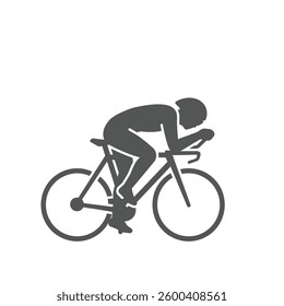 A Solid Depiction of a Racing Cyclist in an Aerodynamic Position
