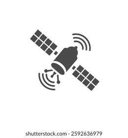 
A Solid Depiction of a Satellite With Signals, Representing Ai-Powered Space Technology