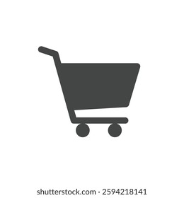 A Solid Depiction of a Shopping Cart, Representing E-Commerce and Online Business