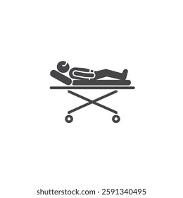 A Solid Depiction of a Stretcher With a Patient, Representing Accident Victims and Emergency Medical Care