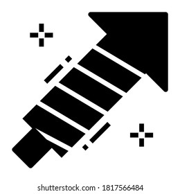 Solid design of celebration rocket  firecracker vector 