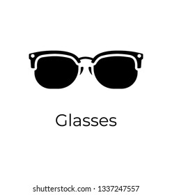 Solid design of Glasses icon