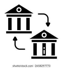 Ein solides Design-Symbol für Banküberweisung