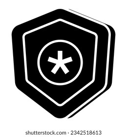 Un sólido ícono de diseño del seguro médico