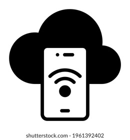         Un diseño sólido, icono de la wifi móvil