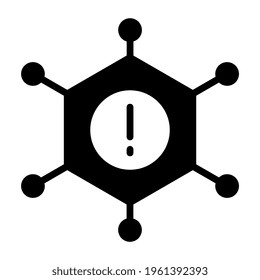      A solid design, icon of network error