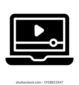 solid design, icon of online video