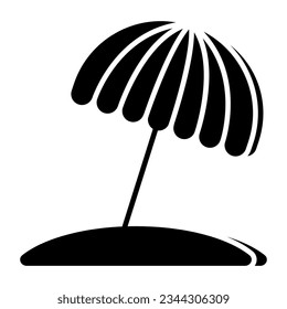 A solid design icon of outdoor umbrella 