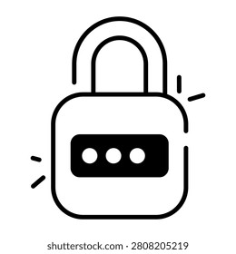 solid design icon of password loco