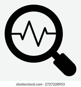 Solides Diagnosesymbol für medizinische Berichte, Gesundheitsanalysen und Prüfungen.