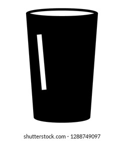 Solid disposable cup icon vector