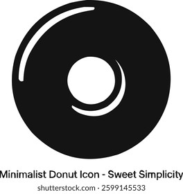 Solid Donut Silhouette  Delicious Delight