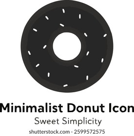 Solid Donut Silhouette  Delicious Delight