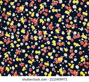 a solid dual-tones simple small flowers with blue background illustration vector all over abstract design digital image