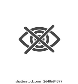 Solid Eye Slash Illustration Symbolizing Privacy Protection Anonymity Secure Communication
