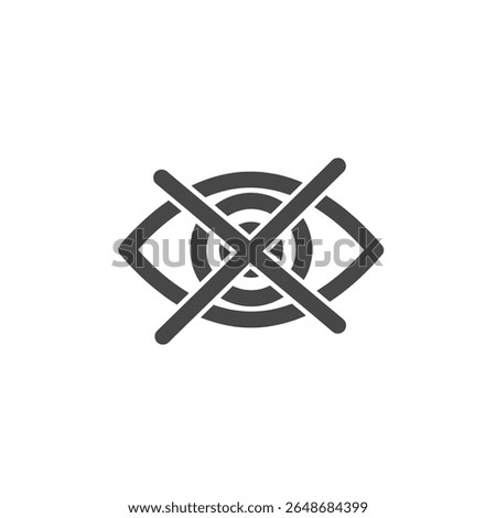Solid Eye Slash Illustration Symbolizing Privacy Protection Anonymity Secure Communication