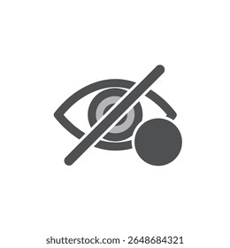 Solid Eye Slash Symbolizing Privacy Protection Anonymity Confidentiality Data Security
