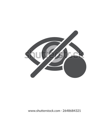 Solid Eye Slash Symbolizing Privacy Protection Anonymity Confidentiality Data Security