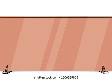 solid fence wall. Pop art retro vector illustration vintage kitsch