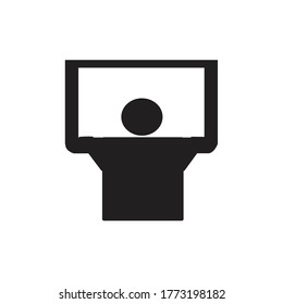 Solid flat icon  interactions with  laptops